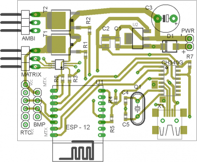 WordClock V3 Bestückungsseite