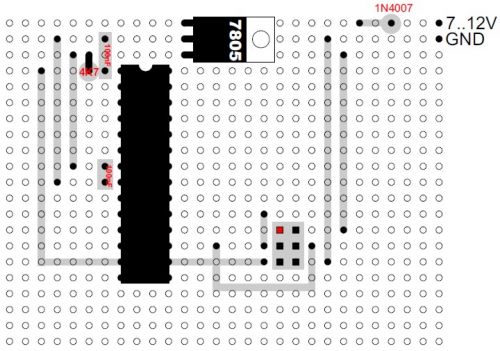 ATMega8 Streifenraster