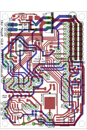 SMD-Basisplatine Mega8 V2